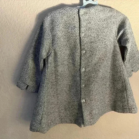 Coquelicot Dress Size 12M Posh Grey Woven Boogie Baby Fall Winter Warm Fancy - Picture 4 of 5